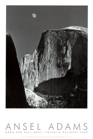 Moon and Half Dome, Yosemite National Park, 1960