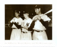 Joe DiMaggio, Mickey Mantle and Ted Williams, 1951
