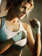 Female Boxer Practicing