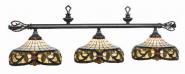 Harmony Stained Glass Pool Table Lights with Bronze Finish