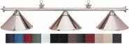 Chrome Bar 3 Shade Pool Table Lights