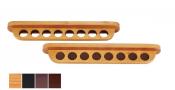 Two Piece 8 Cue Wall Rack Roman Design - Chocolate, Honey, Midnight or Wine