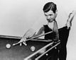 Babe Ruth playing pool