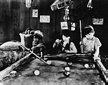 Our Gang playing pool